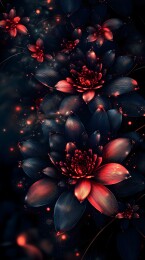 暗夜红莲绽，星火缠枝映诡谲