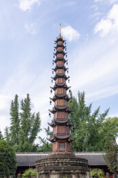 中国成都文殊院，千佛和平塔