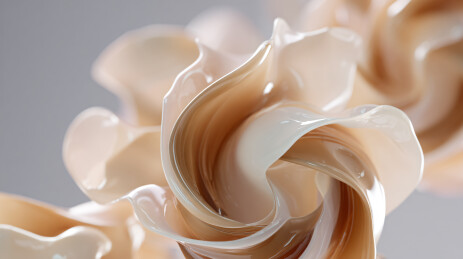 奶白流体飞溅艺术图