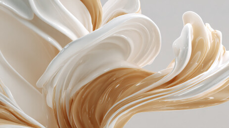 奶白流体飞溅艺术图