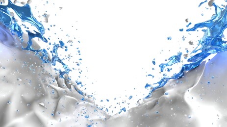 液体冲撞飞溅特写