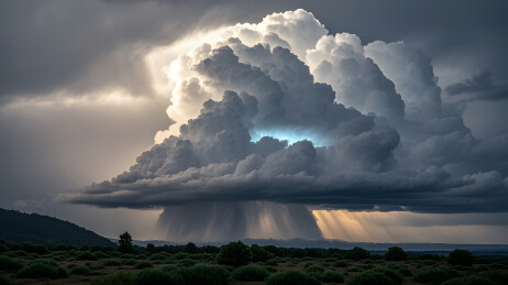 天空闪电乌云图