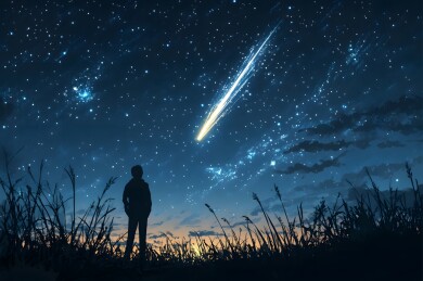 夜空中闪烁的繁星与银河