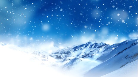 雪山寒冬景象