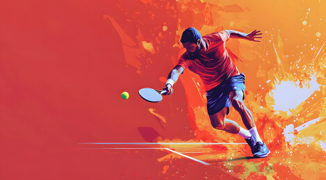 乒乓球运动员插画