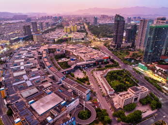 义乌国际商贸城市场建筑群鸟瞰航拍