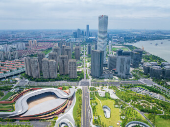 鸟瞰上海SK大厦