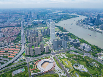 鸟瞰上海SK大厦