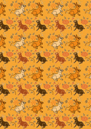 明代南京云锦上的兔衔花纹