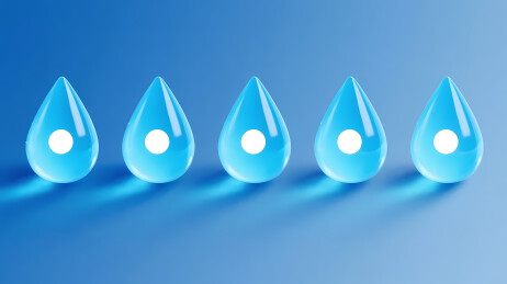 蓝色水滴中央白点渐变背景