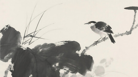 水墨鸟雀图