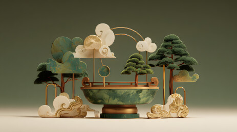 新中式古典器物装饰图