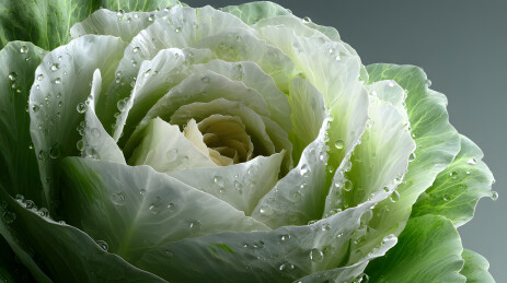 带水珠的绿甘蓝图