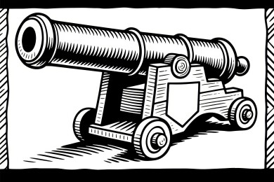 复古火炮金属感历史场景