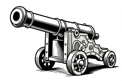 复古火炮金属感历史场景