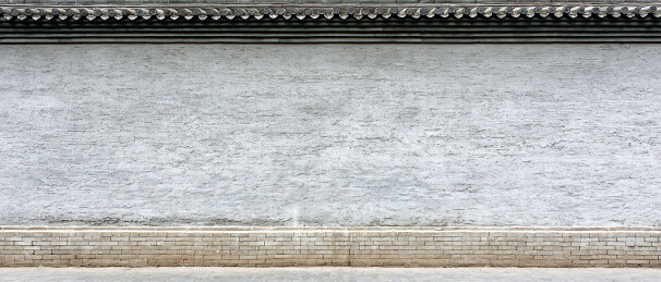 青砖黛瓦的古建筑墙面
