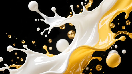 动态金色液体飞溅