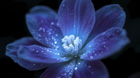 紫色花朵白点神秘背景