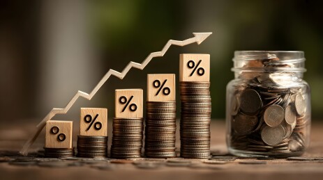 硬币堆叠与利率增长