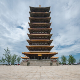 南京牛首山佛顶塔建筑特写