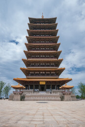 南京牛首山佛顶塔建筑特写