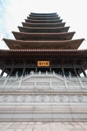 南京牛首山佛顶塔建筑特写