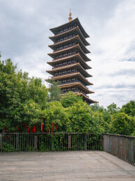 南京牛首山佛顶塔建筑风光