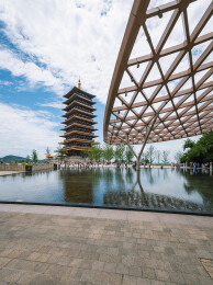 南京牛首山佛顶塔建筑风光