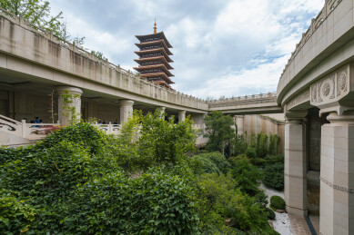南京牛首山佛顶塔建筑风光