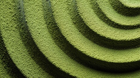 绿色抹茶粉的表面纹理背景