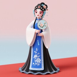 京剧旦角人物摆件装饰艺术