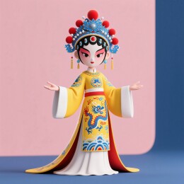 京剧旦角人物卡通形象设计