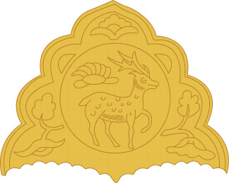 瑞兽莲瓣团花纹纹样