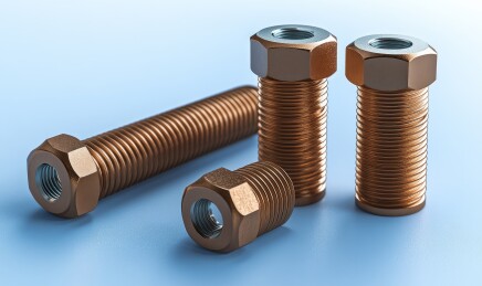 金属螺栓螺母特写