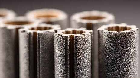 银色金属管材工业零件精密结构特写素材