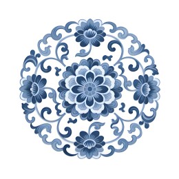 青花瓷古风传统花纹饰边纹样