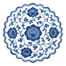 青花瓷古风传统花纹饰边纹样