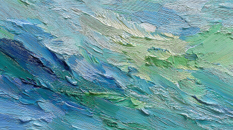 浅绿色和蓝色油画背景