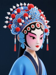 京剧旦角卡通形象