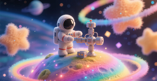 毛绒风月球宇航员