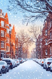 雪后寂静的街道