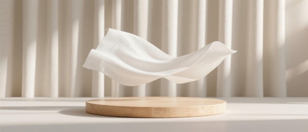 白布轻盈产品展示场景