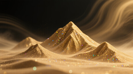 金沙颗粒艺术山峰沙画