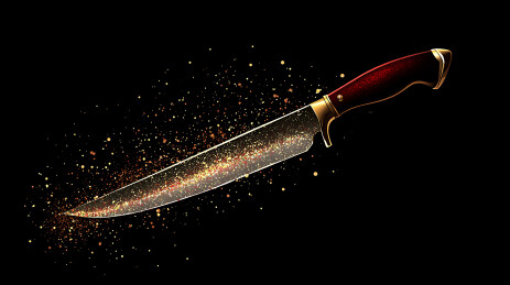 一把闪亮锋利的刀具