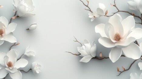 白花绿叶枝头绽放