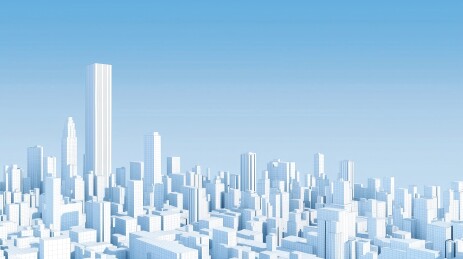 简洁的城市建筑模型
