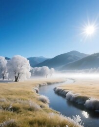 冬日的霜景