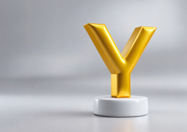 艺术字金色英文字母Y