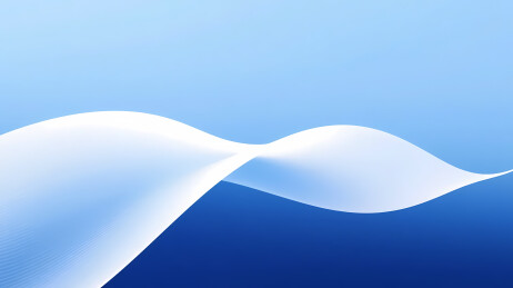 白色曲线配蓝色渐变背景