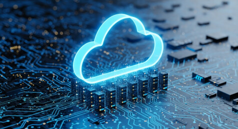 云计算技术与电路板服务器概念图